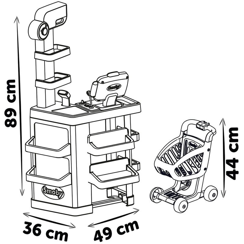 Magazin pentru copii Smoby Market cu 34 accesorii [6]