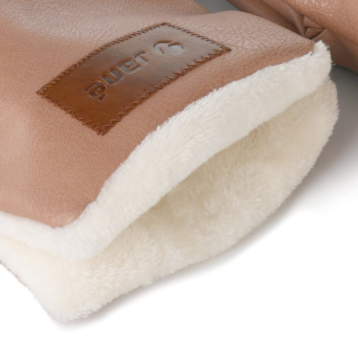 Manusi magnetice pentru carucior, Jane, Pentru vremea rece, Interior din fleece si exterior imitatie piele, Black [5]