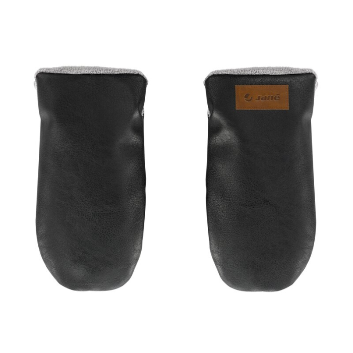 Manusi magnetice pentru carucior, Jane, Pentru vremea rece, Interior din fleece si exterior imitatie piele, Black [2]
