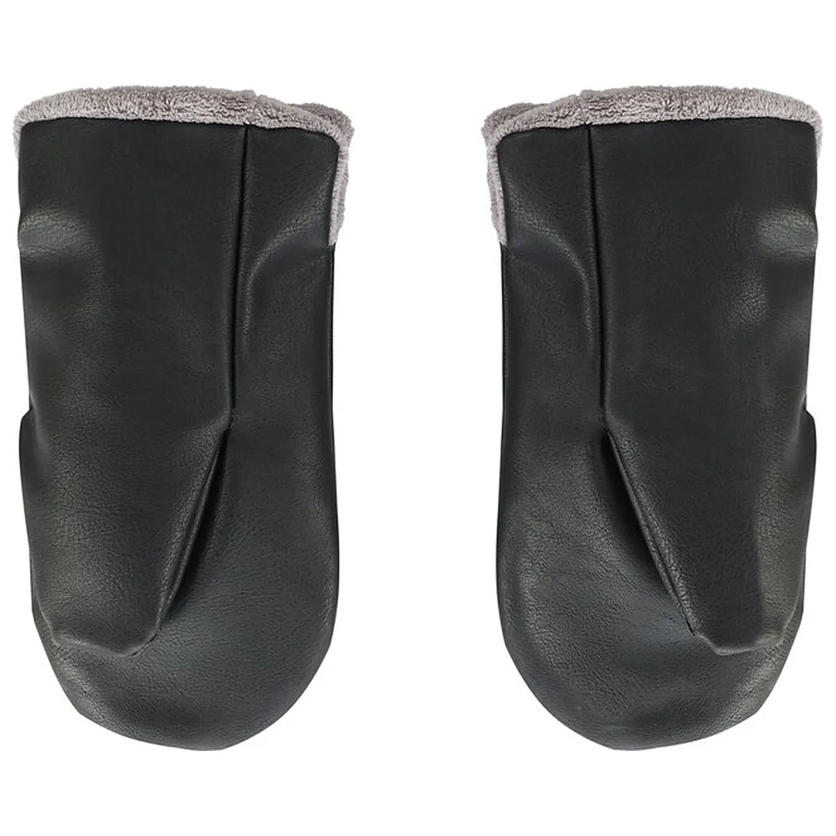 Manusi magnetice pentru carucior, Jane, Pentru vremea rece, Interior din fleece si exterior imitatie piele, Black [3]
