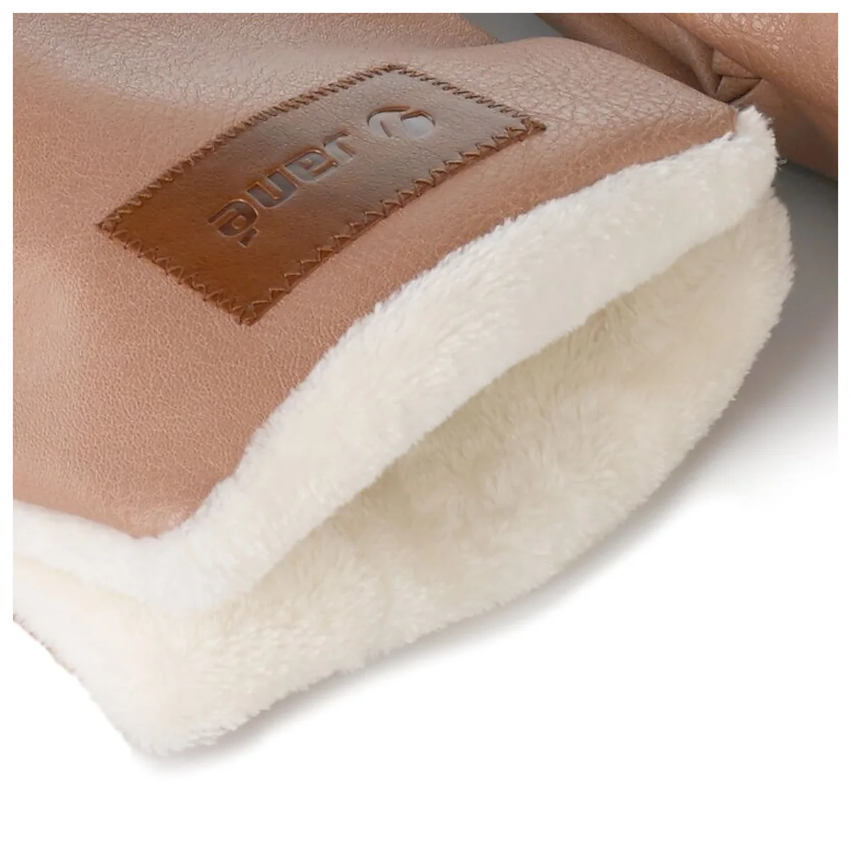 Manusi magnetice pentru carucior, Jane, Pentru vremea rece, Interior din fleece si exterior imitatie piele, Black [5]
