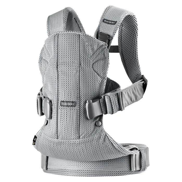 Marsupiu anatomic One Air BabyBjorn - Silver, 3D Mesh [1]