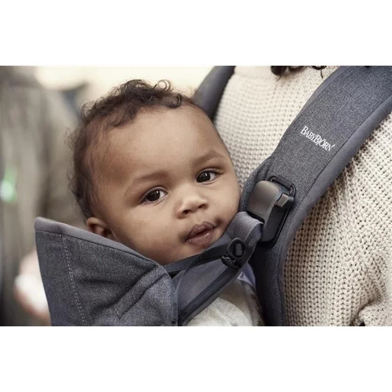Marsupiu anatomic One BabyBjorn, cu pozitii multiple de purtare - Denim grey, Bumbac [8]
