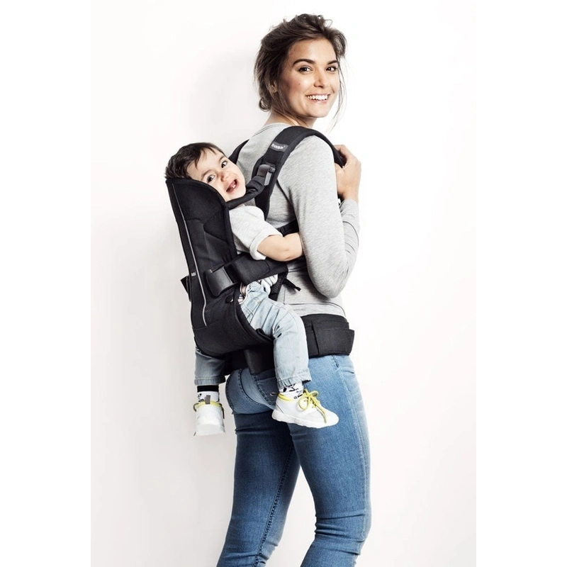 Marsupiu anatomic One BabyBjorn, cu pozitii multiple de purtare - Denim grey, Bumbac [3]