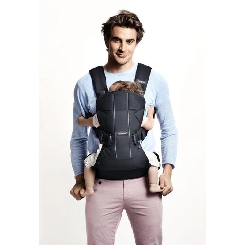 Marsupiu anatomic One BabyBjorn, cu pozitii multiple de purtare - Denim grey, Bumbac [5]