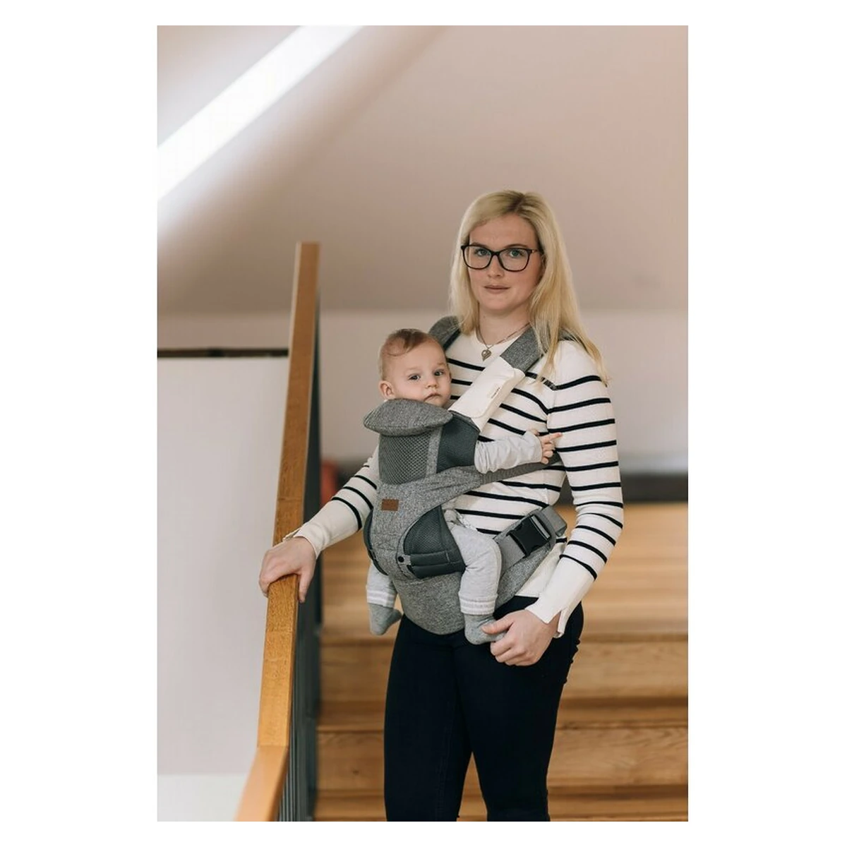 Marsupiu bebe, FreeON, Carry Me, 3 in 1 Gri [4]