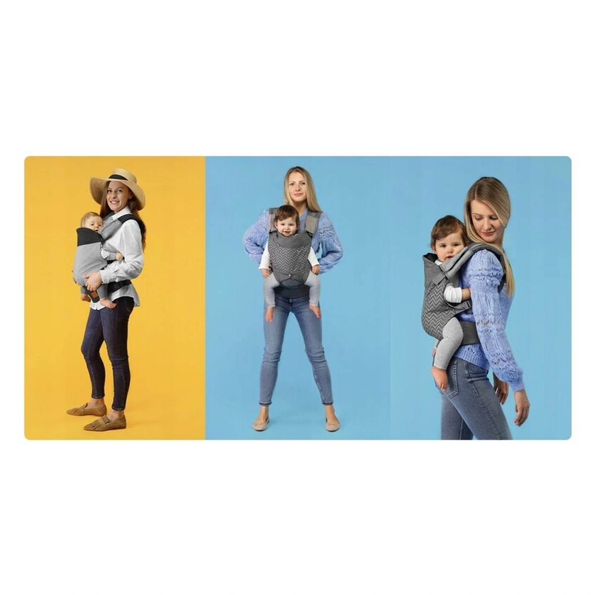 Lionelo - Marsupiu ergonomic Margareet, Cu 3 pozitii de transport, Cu gluga, Pana la 20 Kg, Aprobat de Institutul International de Displazie de Sold, Conform cu standardul european de securitate CEN T [10]