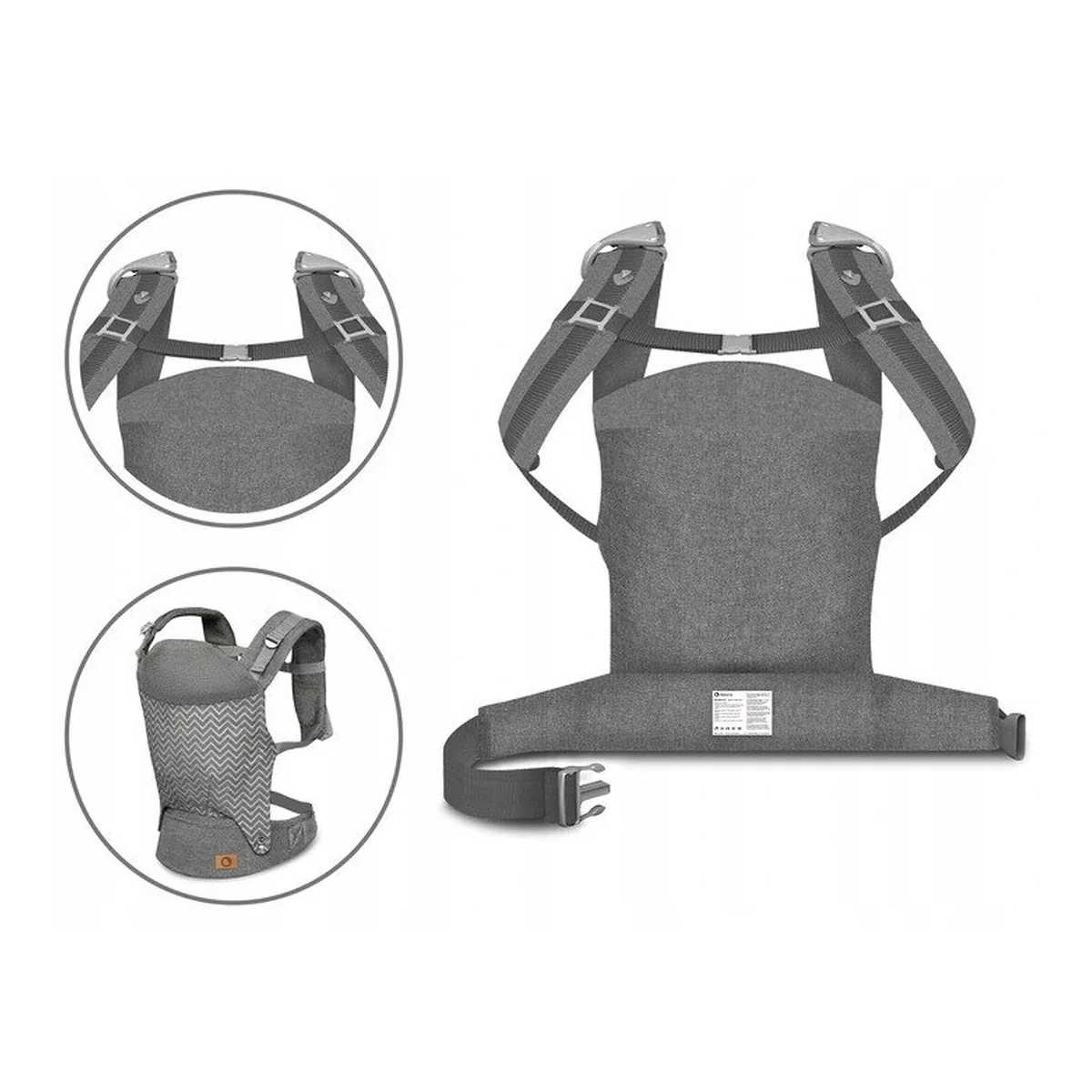 Lionelo - Marsupiu ergonomic Margareet, Cu 3 pozitii de transport, Cu gluga, Pana la 20 Kg, Aprobat de Institutul International de Displazie de Sold, Conform cu standardul european de securitate CEN T [21]