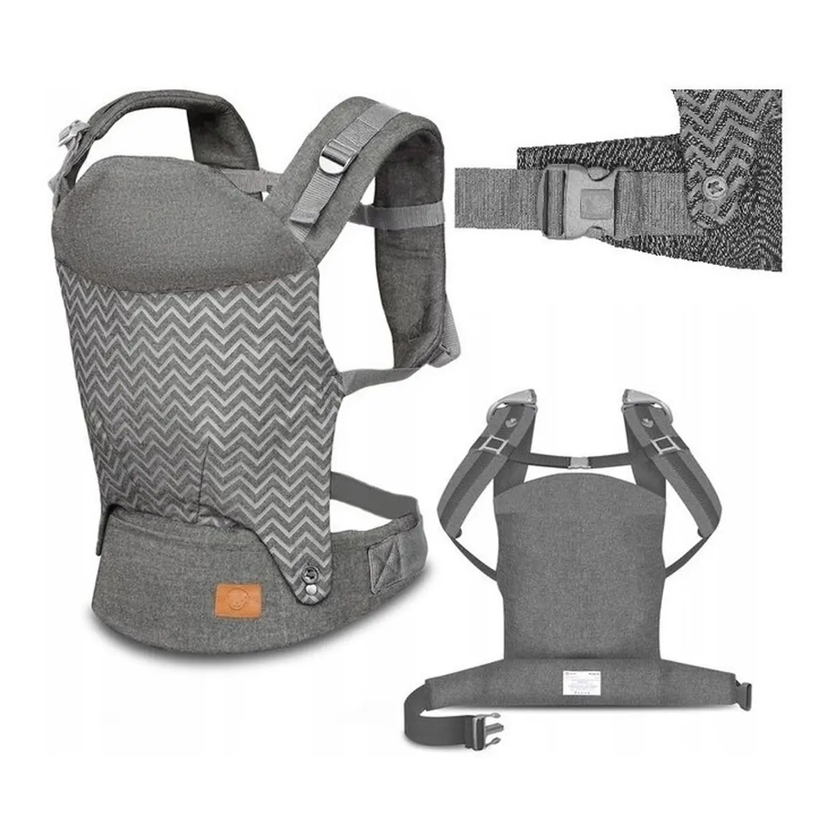 Lionelo - Marsupiu ergonomic Margareet, Cu 3 pozitii de transport, Cu gluga, Pana la 20 Kg, Aprobat de Institutul International de Displazie de Sold, Conform cu standardul european de securitate CEN T [5]