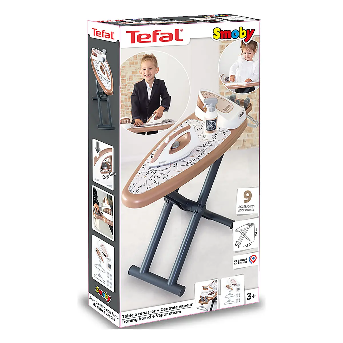 Masa si fier de calcat Tefal Ironing Board + Stream Iron, 9 accesorii Smoby 3 ani + [6]