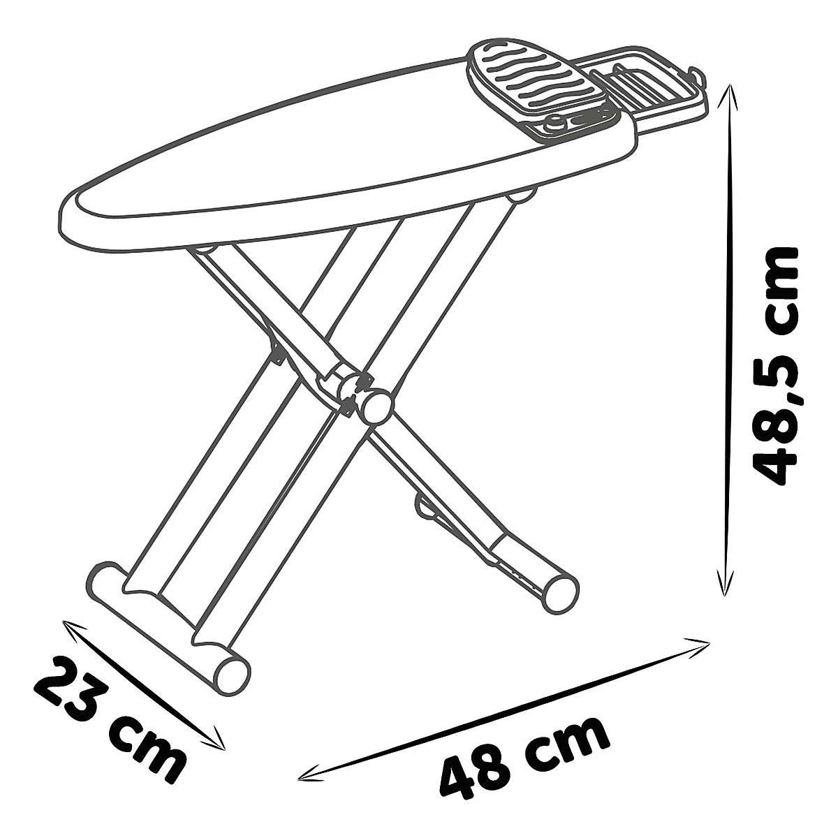 Masa si fier de calcat Tefal Ironing Board + Stream Iron, 9 accesorii Smoby 3 ani + [2]