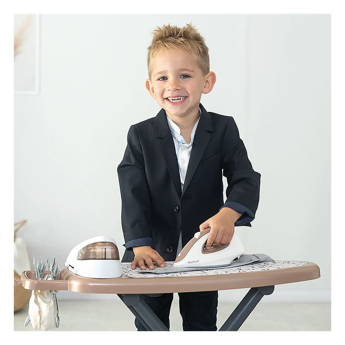 Masa si fier de calcat Tefal Ironing Board + Stream Iron, 9 accesorii Smoby 3 ani + [5]