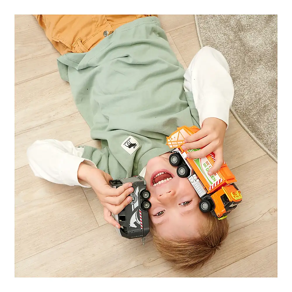 Masina de gunoi Majorette Volvo Garbge Collector cu tomberon [10]