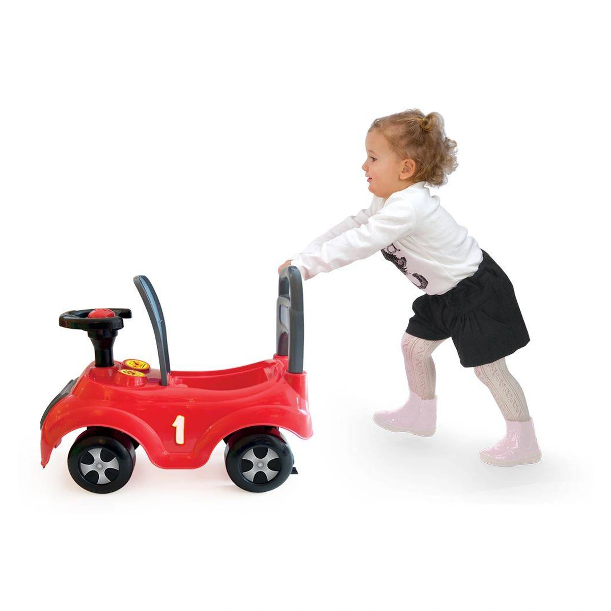 Masina fara pedale rosie DOLU cu volan si spatiu depozitare [3]