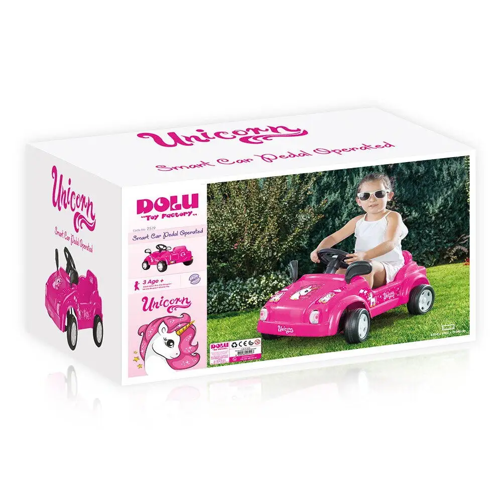 Masina cu pedale Unicorn DOLU 3 ani+ cu claxon si oglinzi [3]