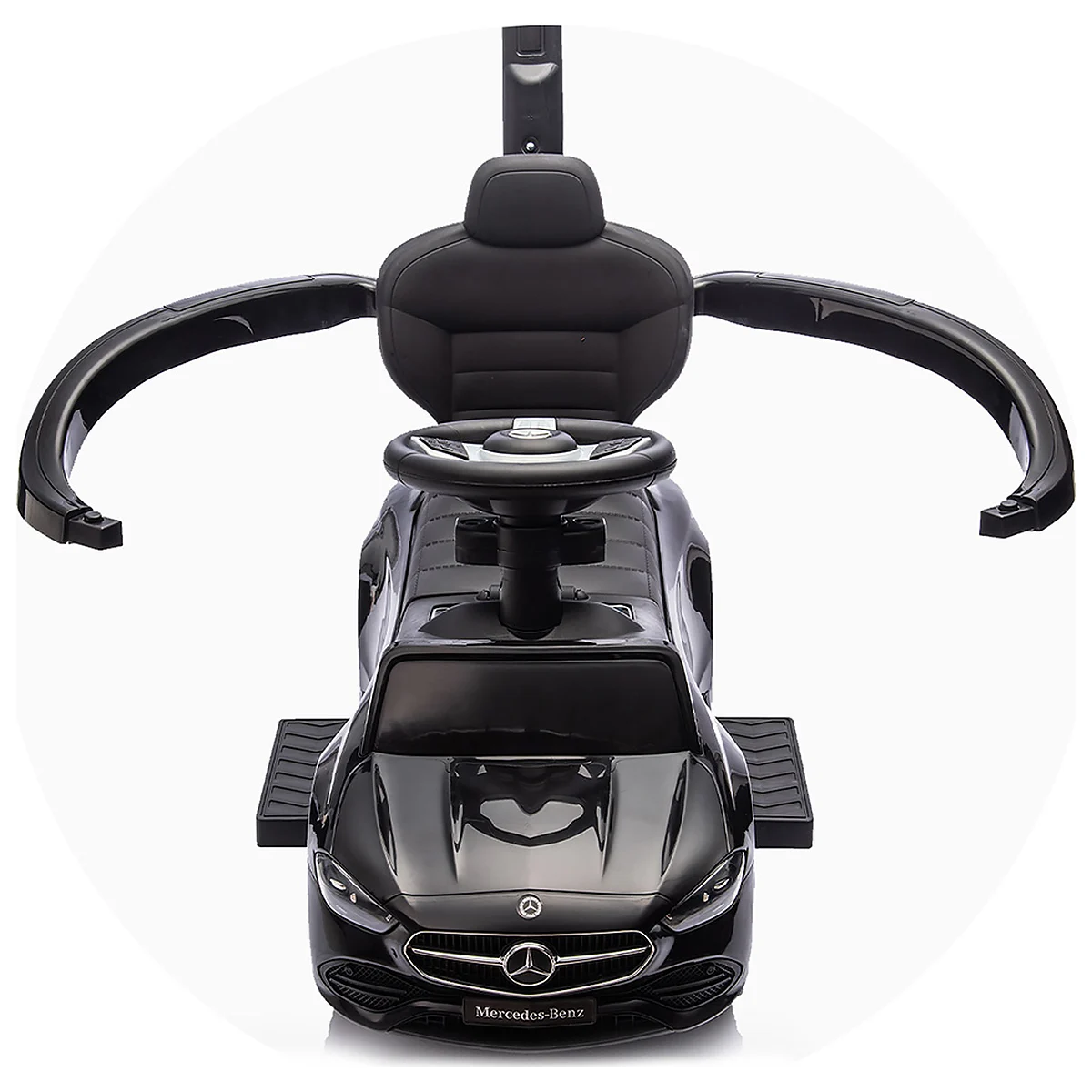Masinuta de impins Chipolino Mercedes Benz C-Class cu maner, Black [12]