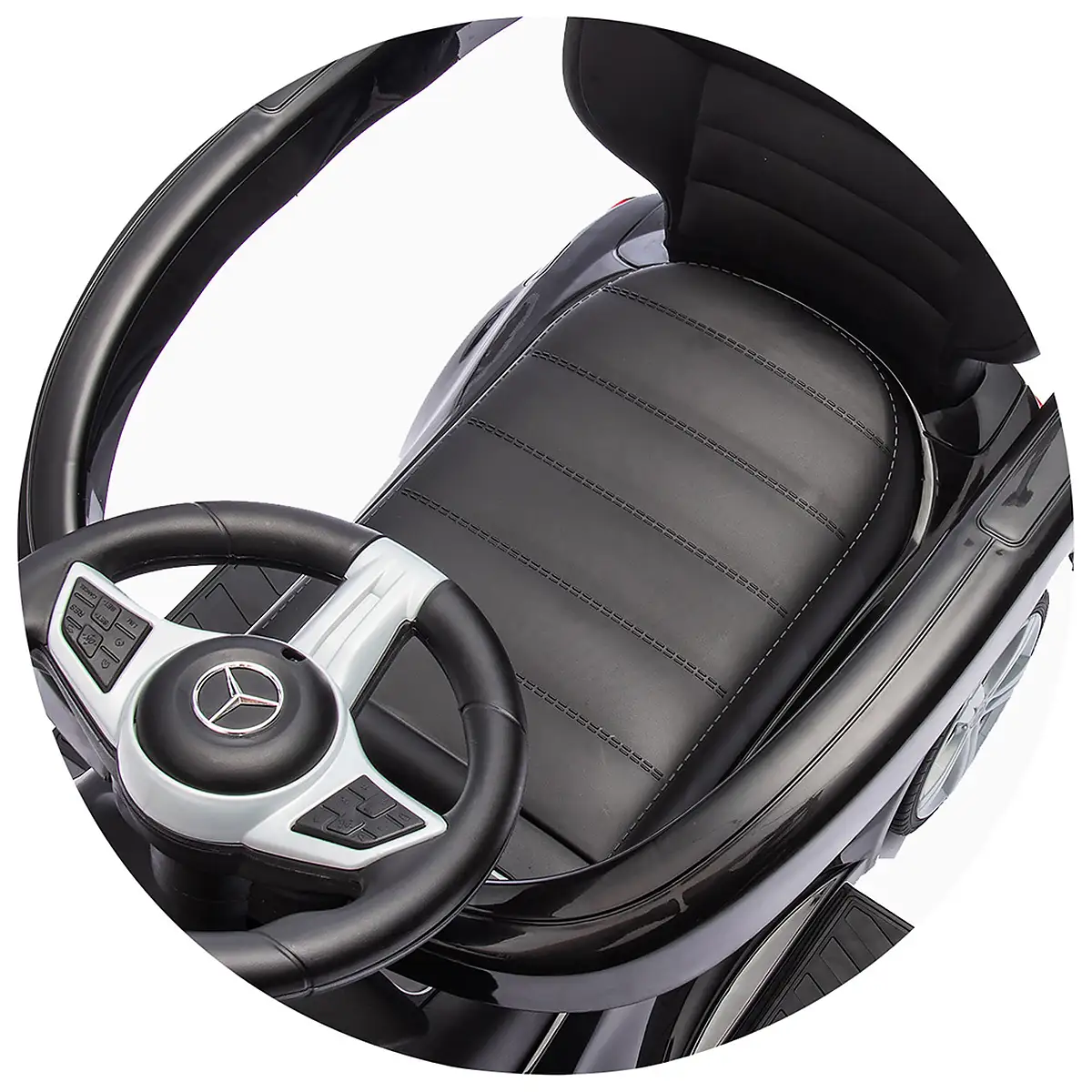 Masinuta de impins Chipolino Mercedes Benz C-Class cu maner, Black [8]