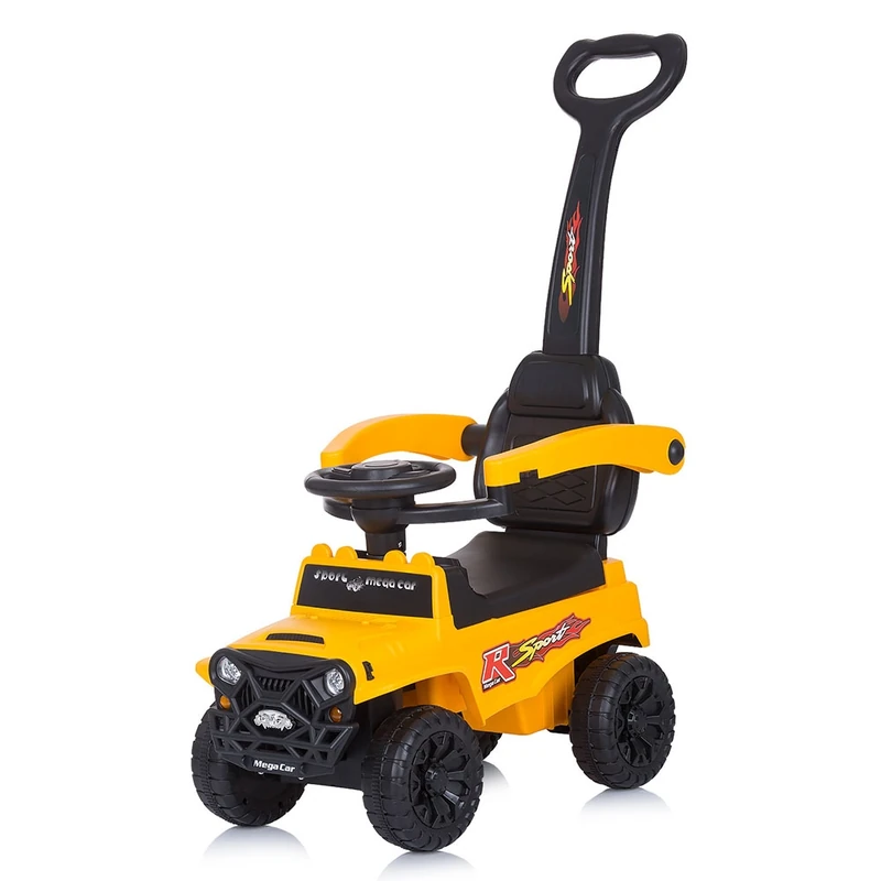 Masinuta de impins Chipolino Safari yellow cu maner si copertina [3]