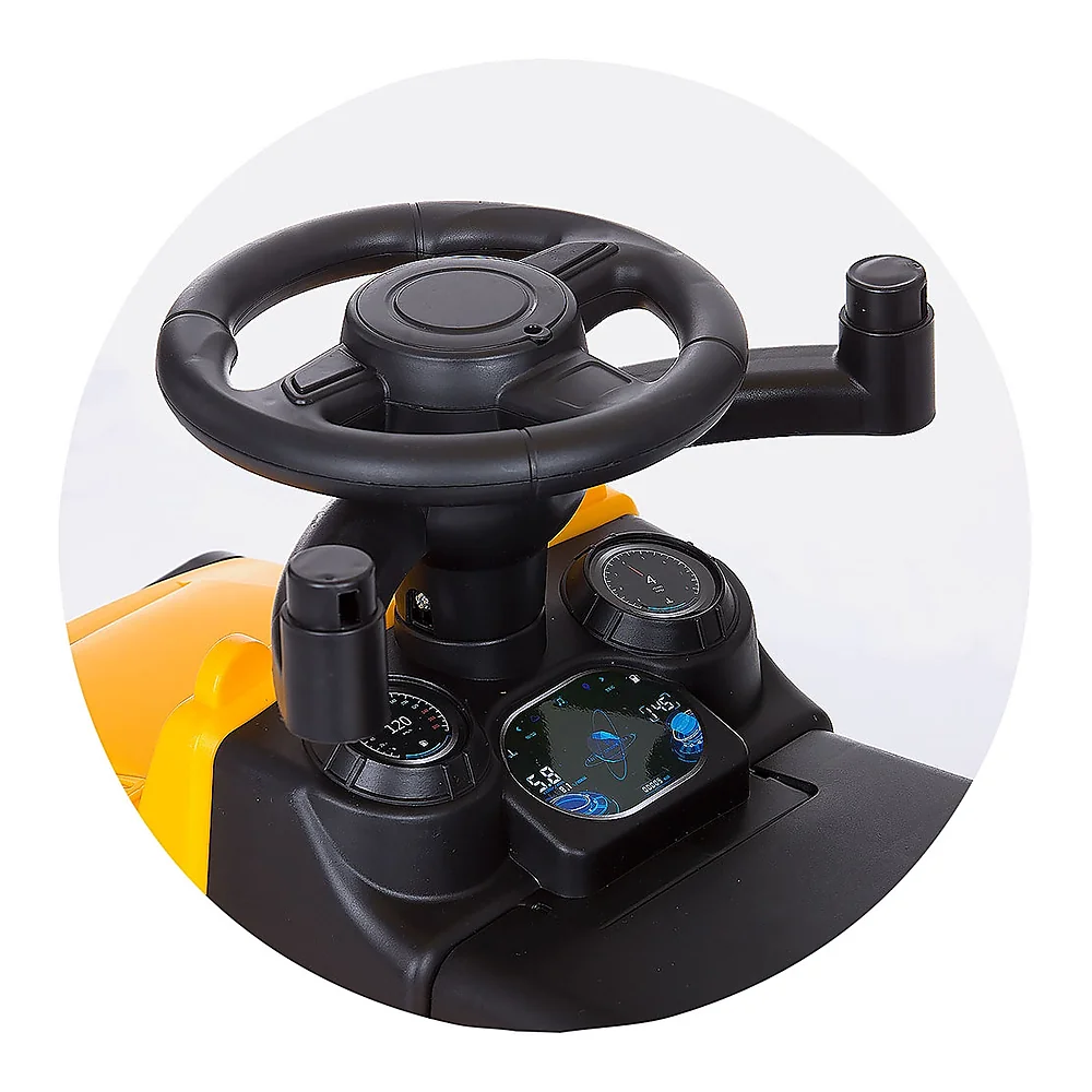 Masinuta de impins Chipolino Safari yellow cu maner si copertina [6]