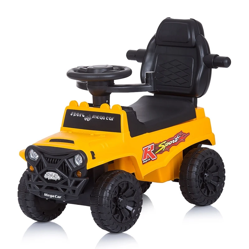 Masinuta de impins Chipolino Safari yellow cu maner si copertina [5]