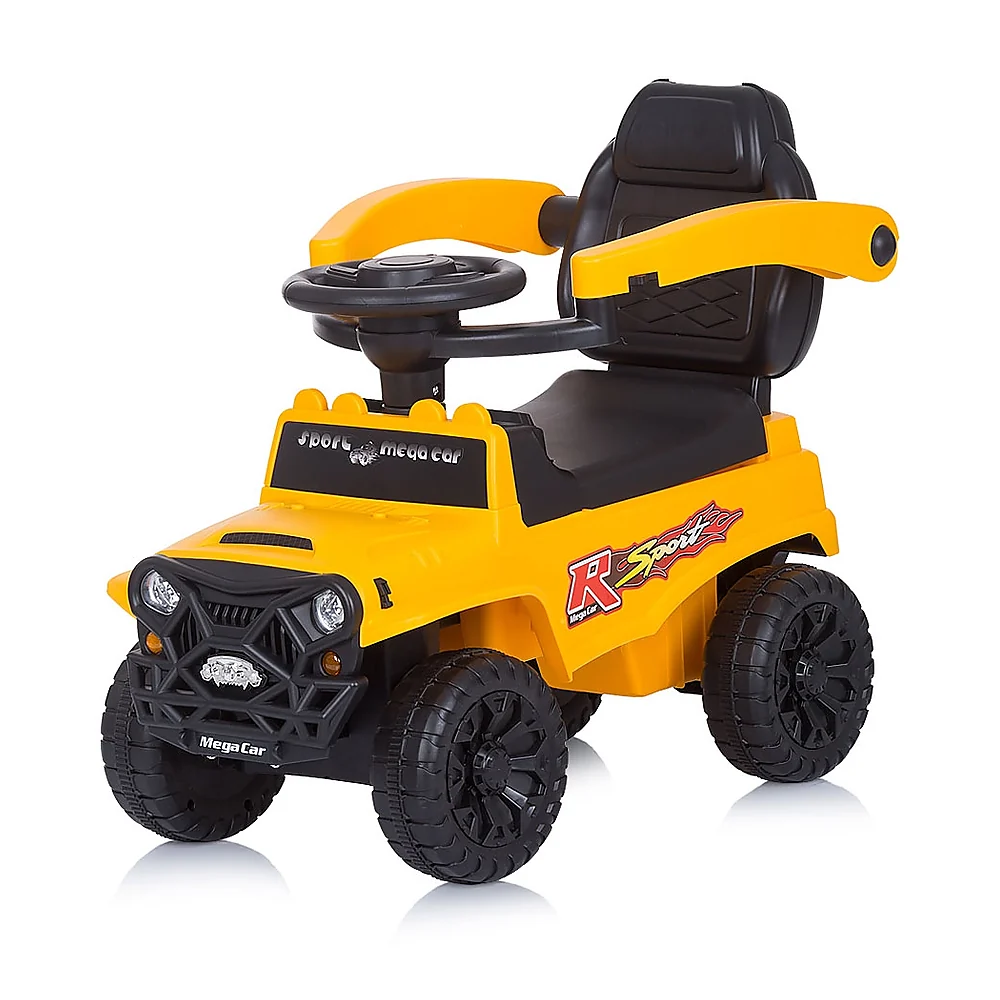 Masinuta de impins Chipolino Safari yellow cu maner si copertina [4]