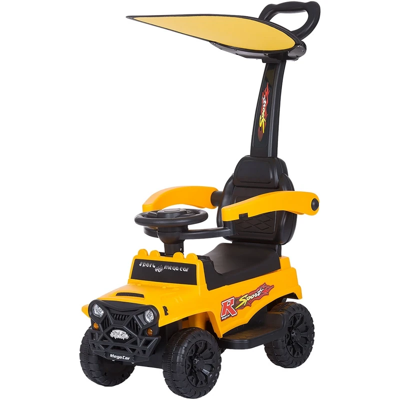 Masinuta de impins Chipolino Safari yellow cu maner si copertina [1]