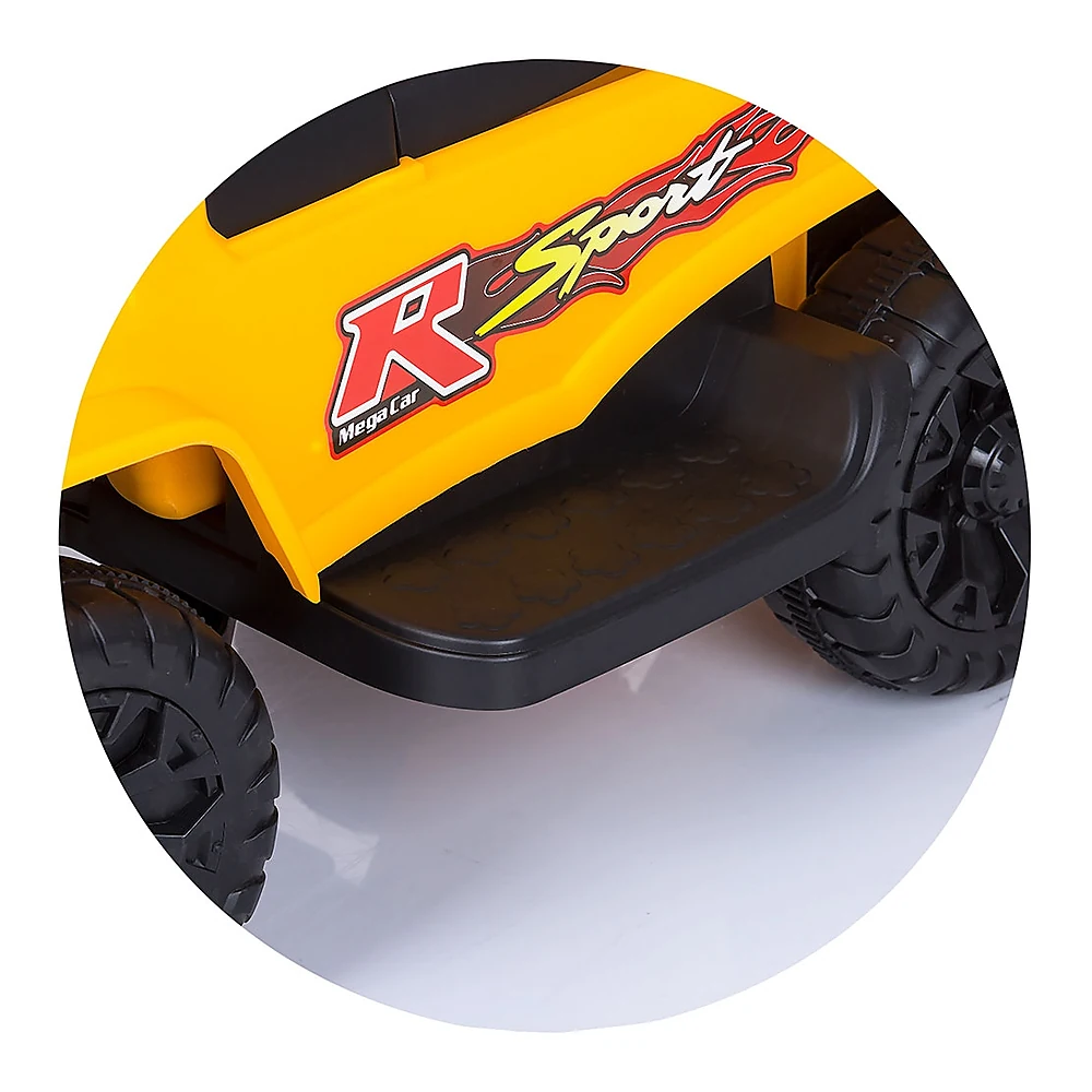 Masinuta de impins Chipolino Safari yellow cu maner si copertina [7]