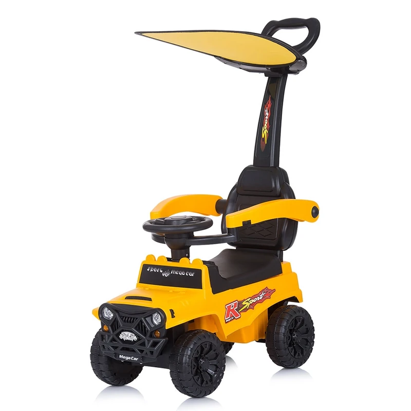 Masinuta de impins Chipolino Safari yellow cu maner si copertina [2]