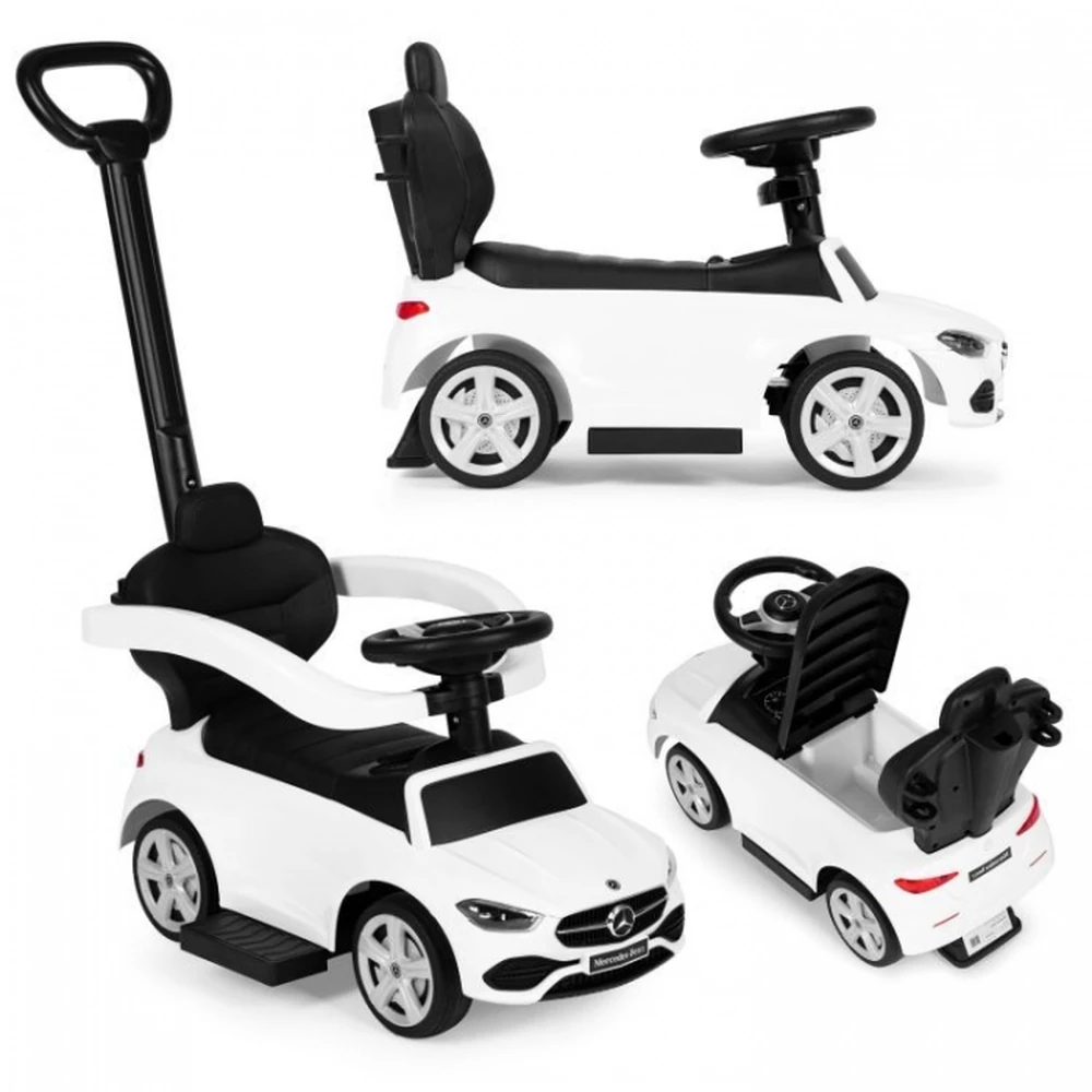 Masinuta de impins cu maner Mercedes C Class Ecotoys 668 - Alb [5]