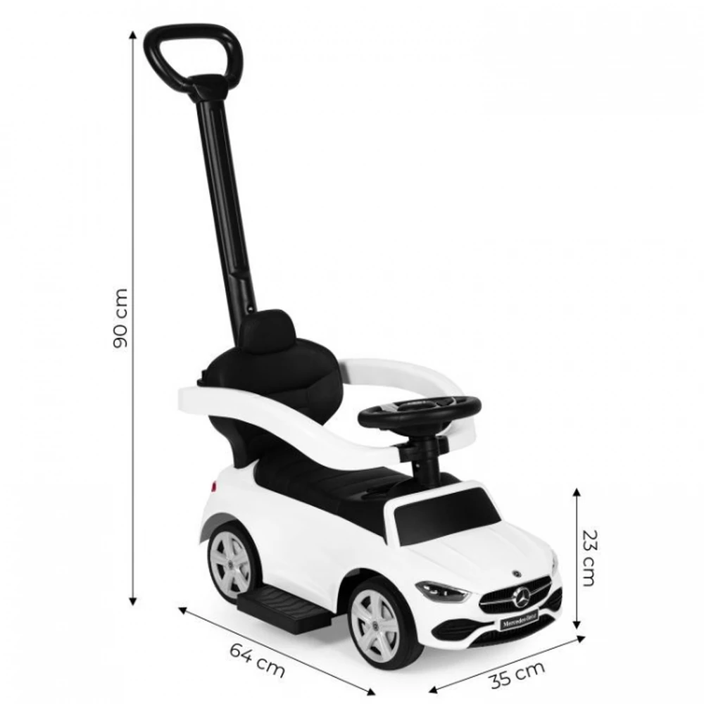 Masinuta de impins cu maner Mercedes C Class Ecotoys 668 - Negru [4]