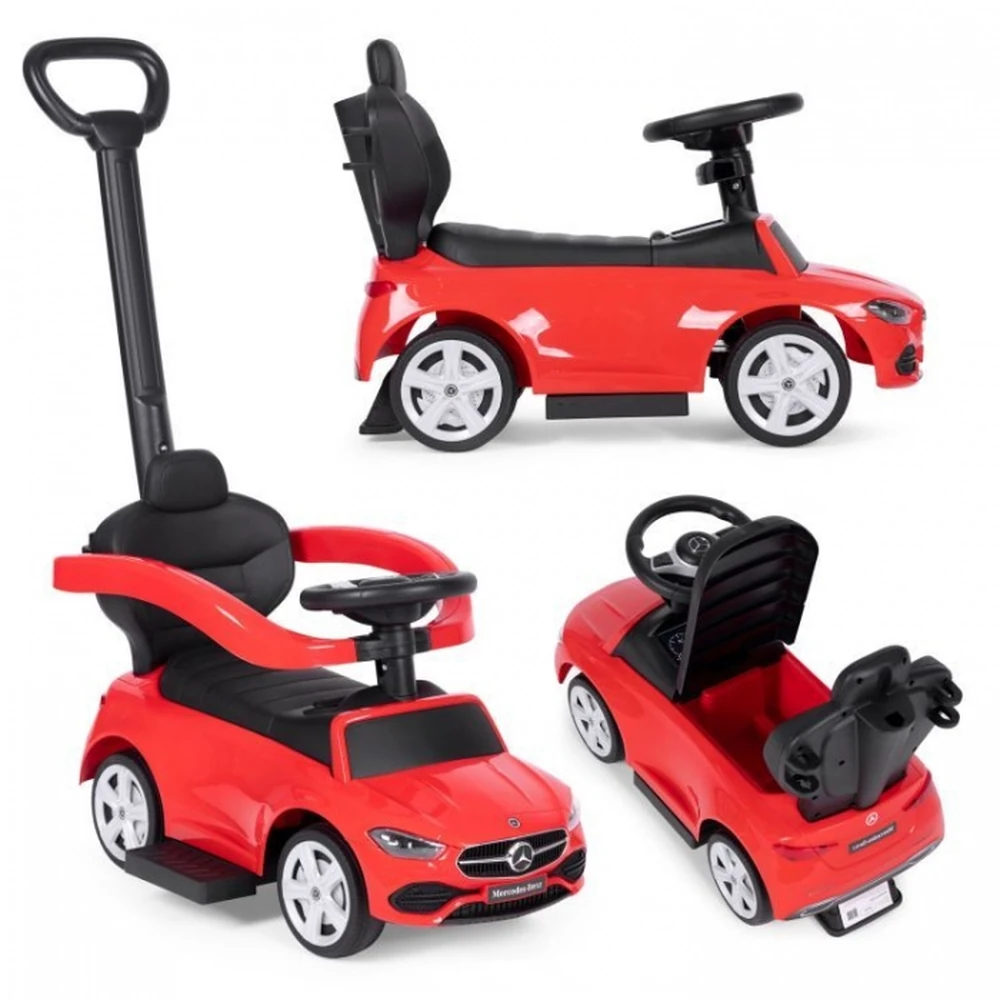 Masinuta de impins cu maner Mercedes C Class Ecotoys 668 - Rosu [5]