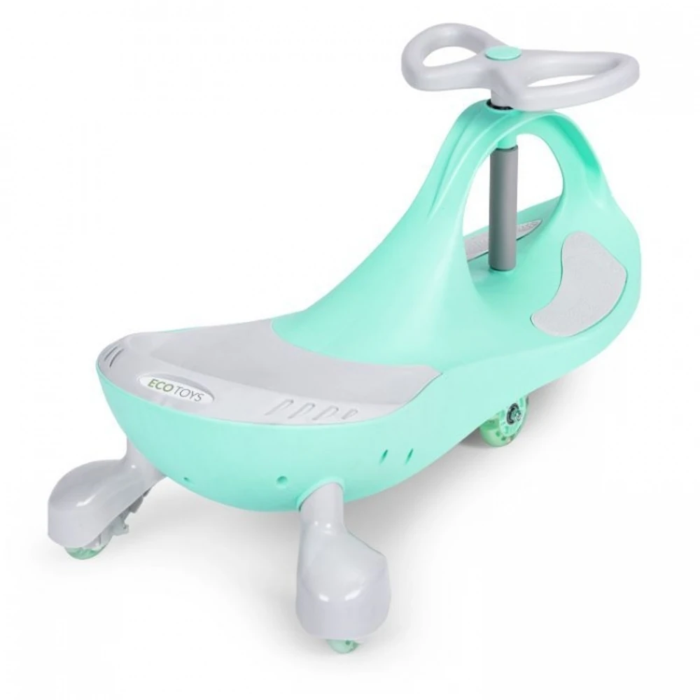 Masinuta de impins cu roti LED Ecotoys YM-SW-1 - Verde [3]