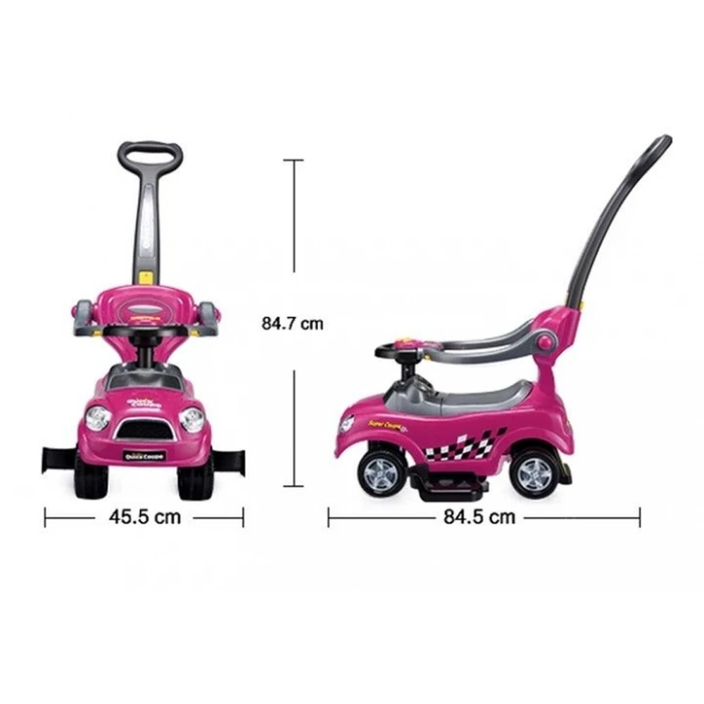Masinuta de impins Ecotoys 321 Mini Cooper - Roz [5]