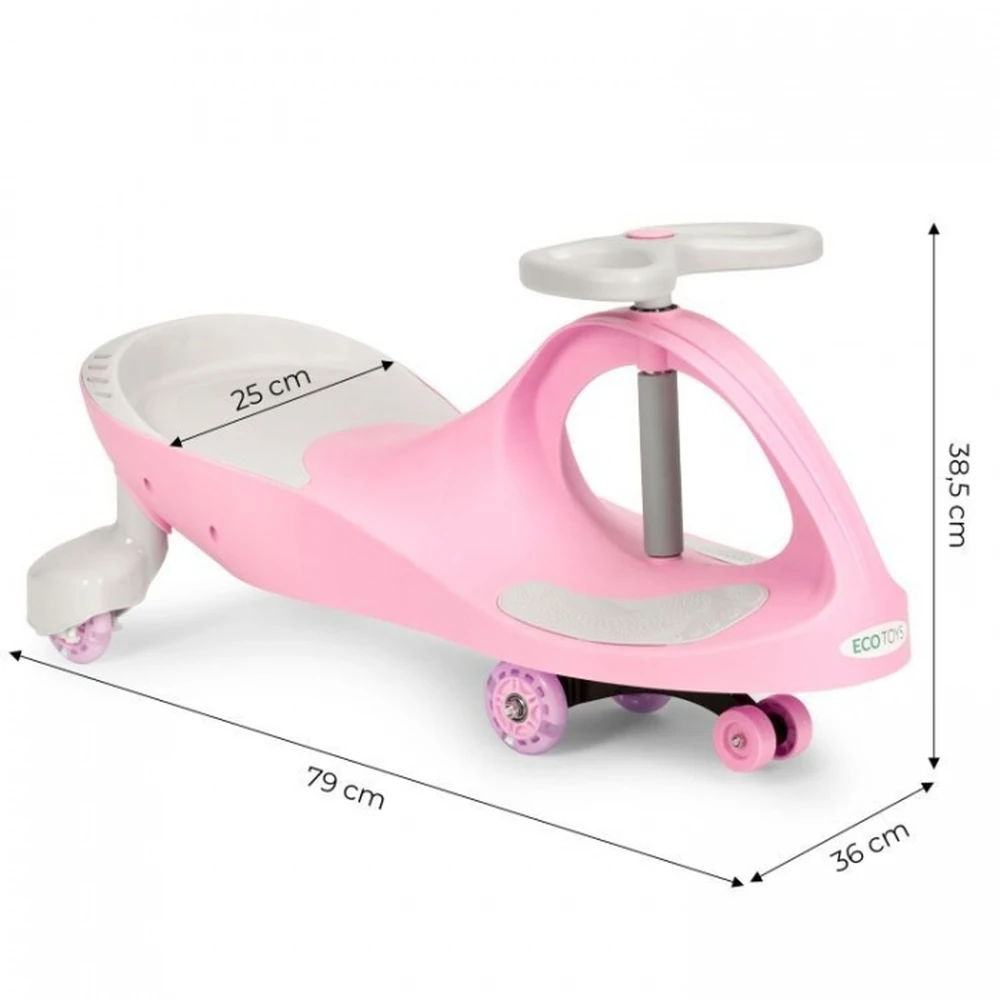 Masinuta de impins LED Ecotoys YM-SW-1 - Roz [4]