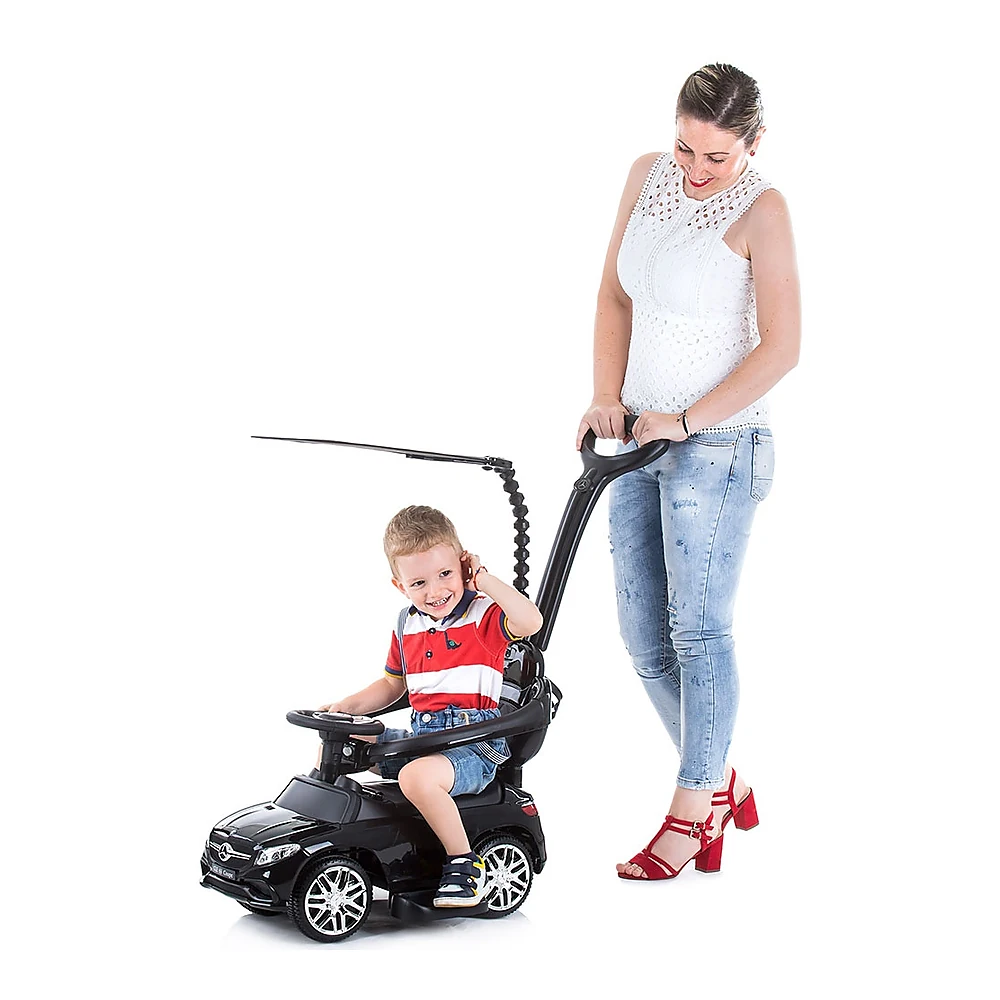 Masinuta de impins Mercedes AMG GLE 63 Coupe black cu maner si copertina [2]