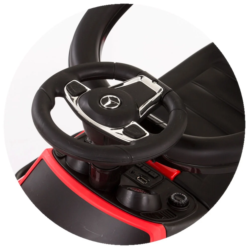 Masinuta de impins Mercedes AMG GLE 63 Coupe white cu maner si copertina [3]