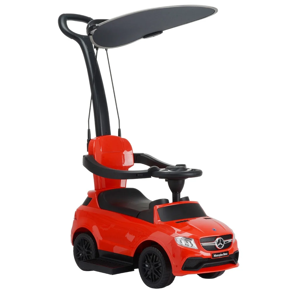 Masinuta de impins Mercedes AMG GLE 63 - red, cu maner si copertina [5]