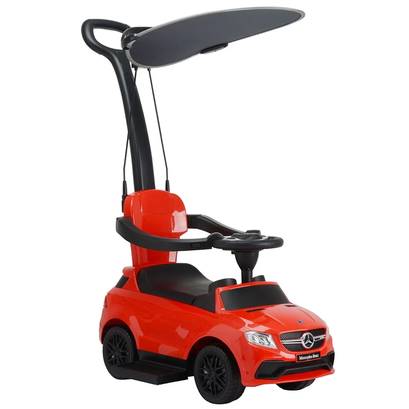 Masinuta de impins Mercedes AMG GLE 63 - red, cu maner si copertina [5]