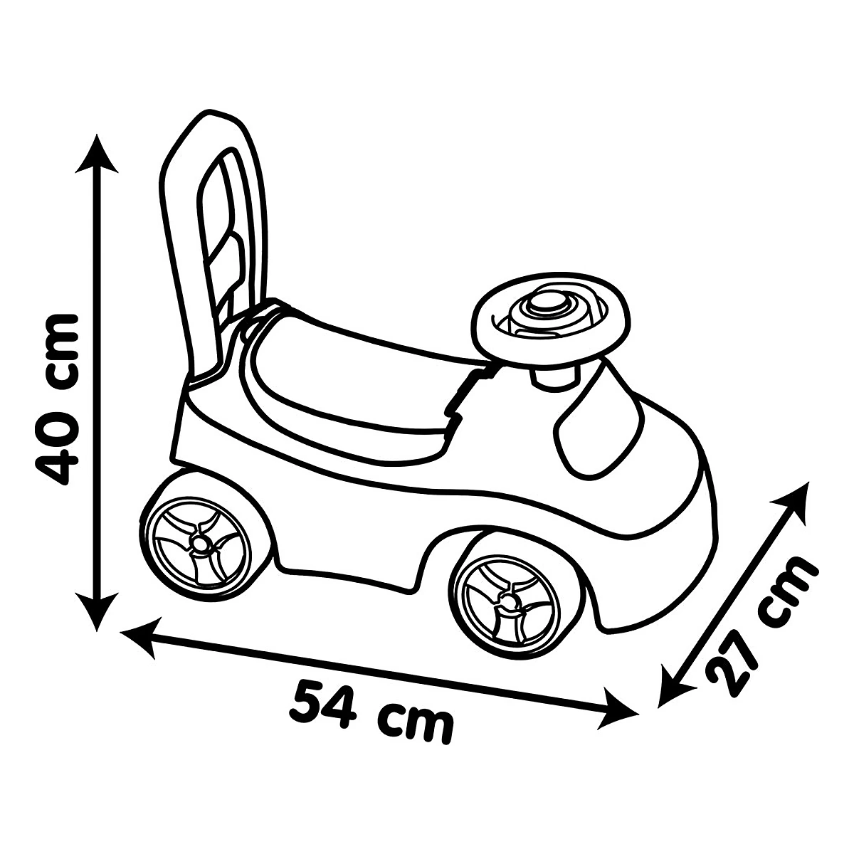 Masinuta de impins Smoby Auto, Rosu [2]