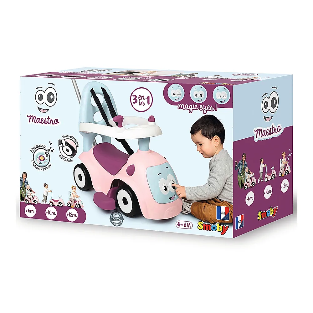 Masinuta de impins Smoby Maestro pink [6]