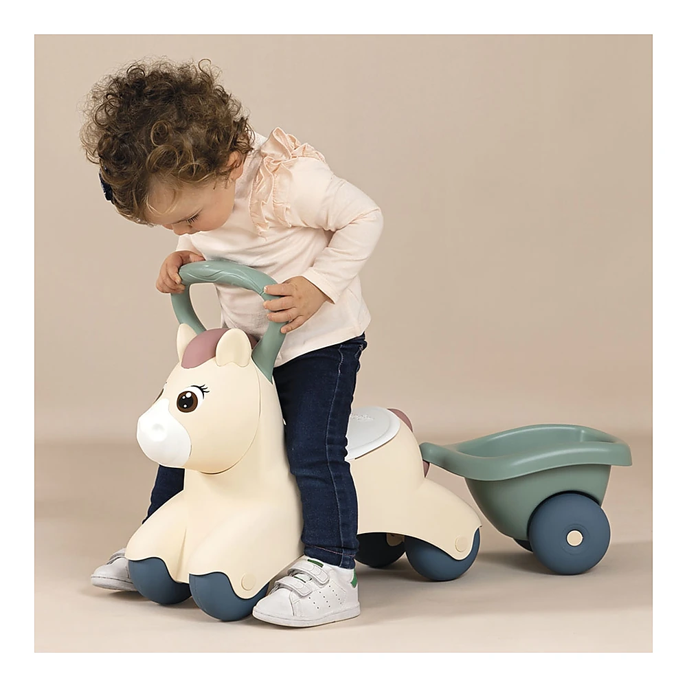 Masinuta de impins Smoby Pony cu remorca [6]