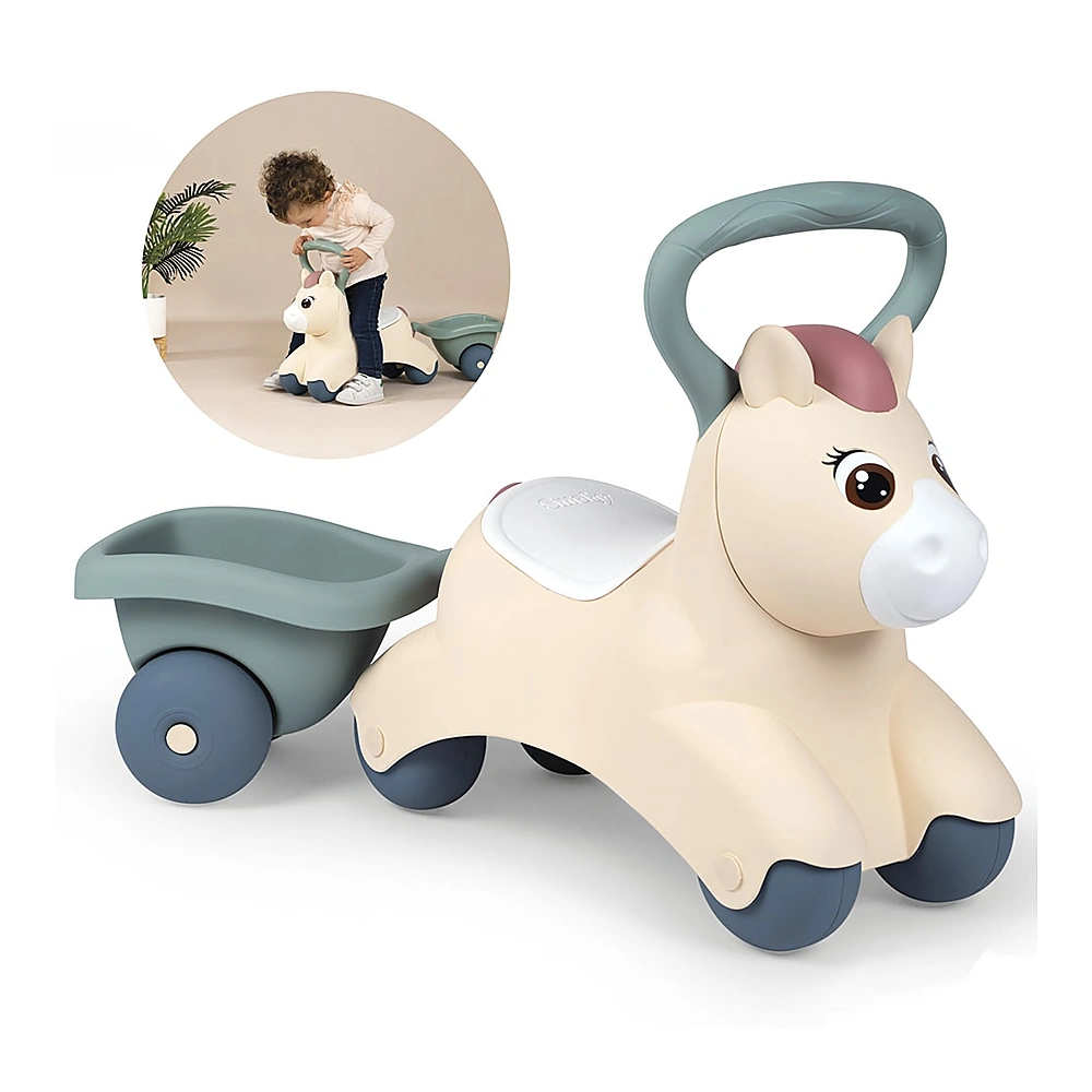 Masinuta de impins Smoby Pony cu remorca [2]