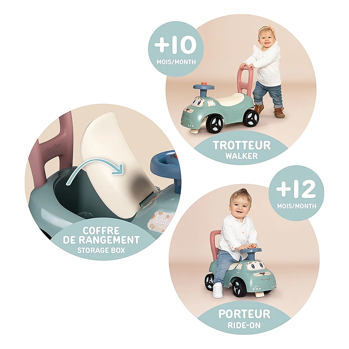 Masinuta Smoby Auto, Verde 36 luni [3]