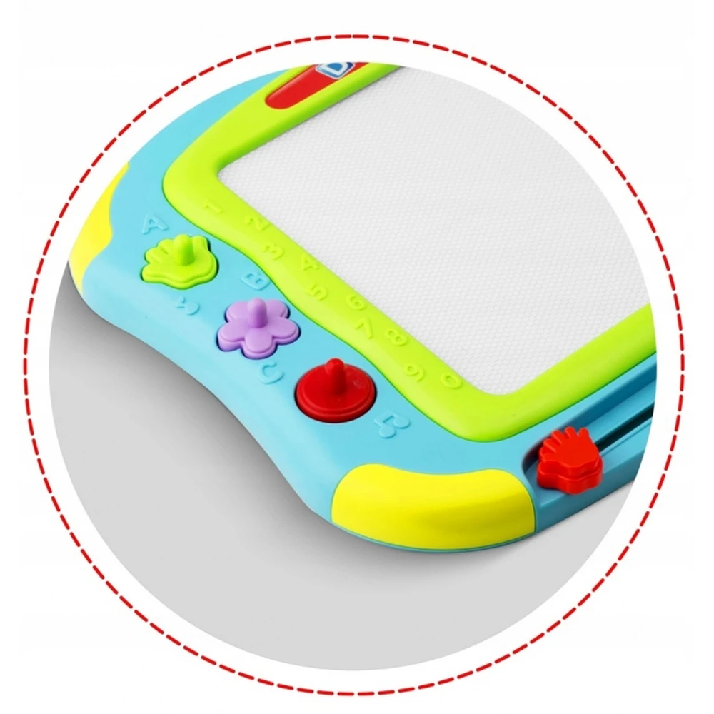 Masuta cu tabla magnetica pentru desenat cu accesorii incluse Ricokids - Albastru [5]