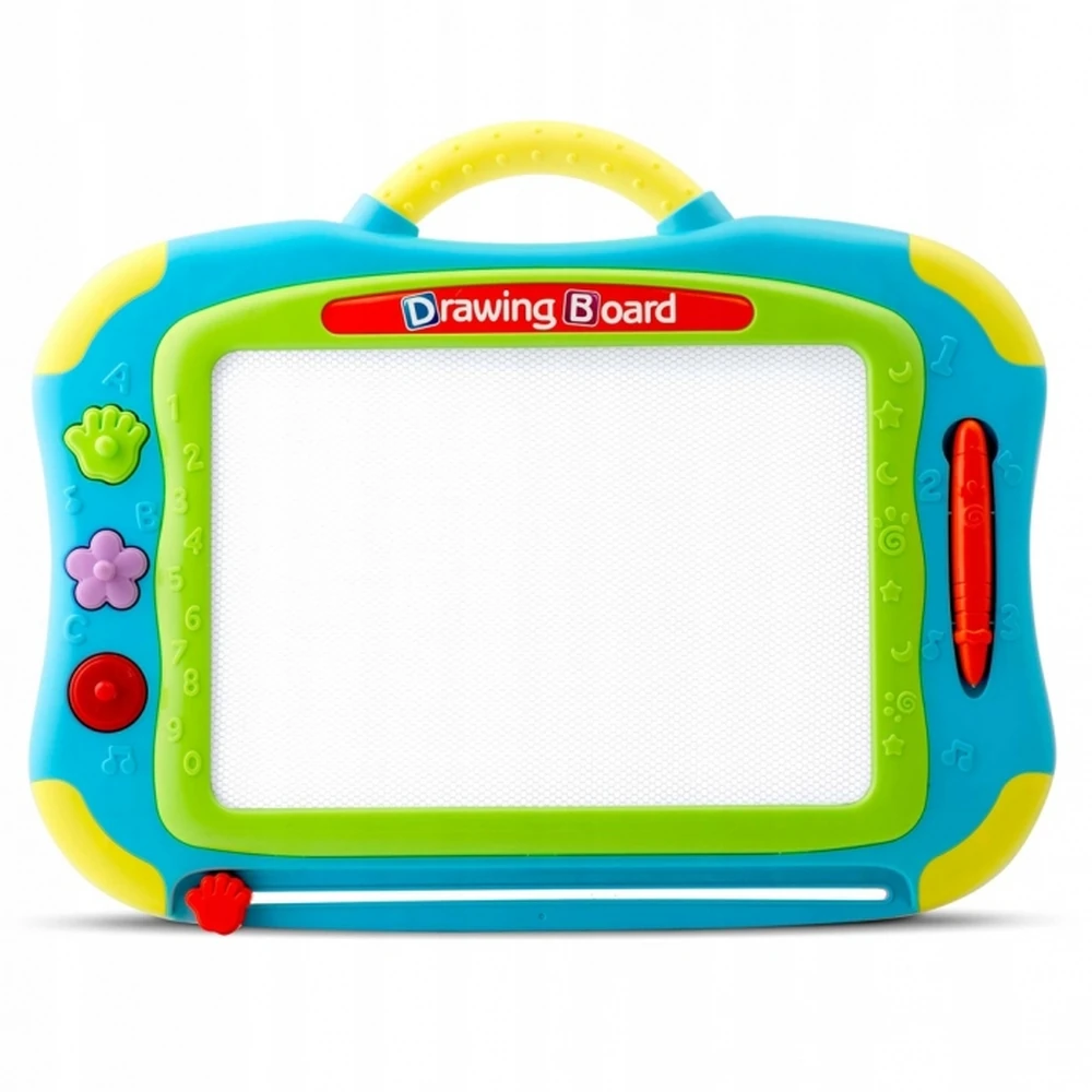 Masuta cu tabla magnetica pentru desenat cu accesorii incluse Ricokids - Albastru [3]