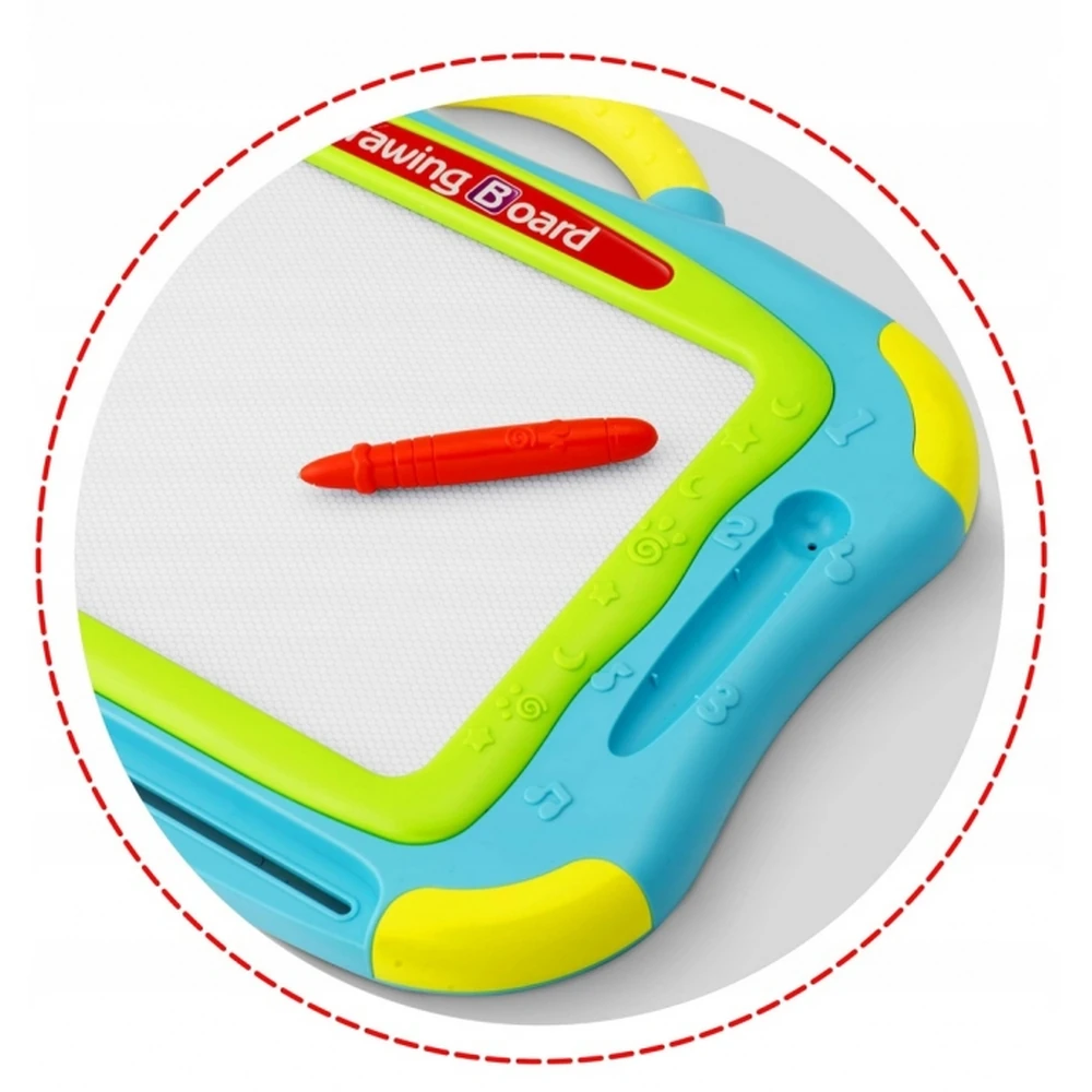 Masuta cu tabla magnetica pentru desenat cu accesorii incluse Ricokids - Albastru [6]