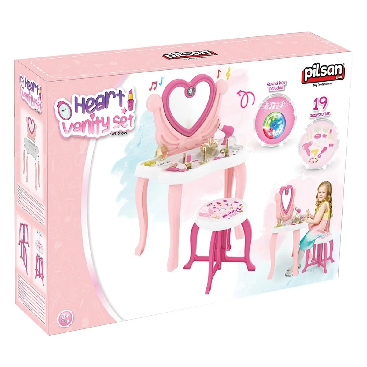 Masuta de machiaj de jucarie, Hearth pink - Pilsan [2]