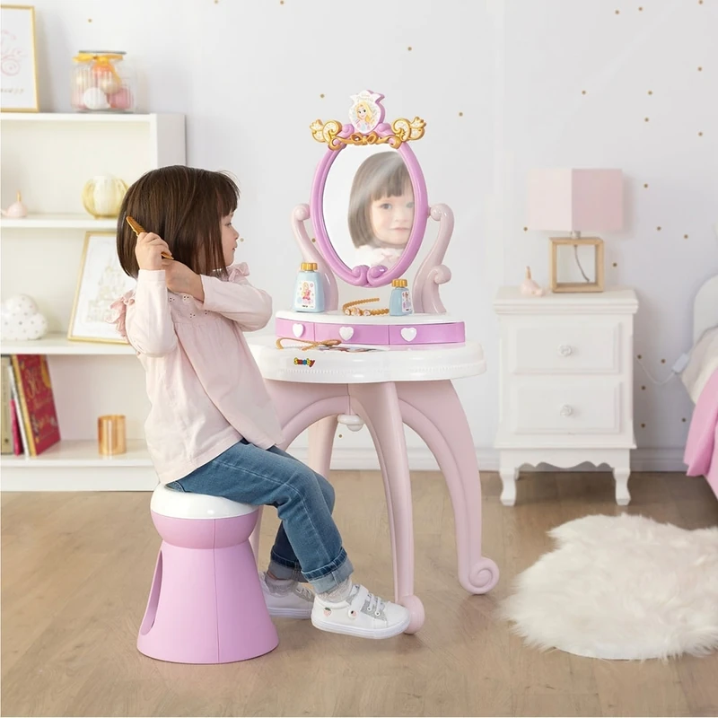 Masuta de machiaj Disney Princess 2 in 1 roz cu accesorii [6]