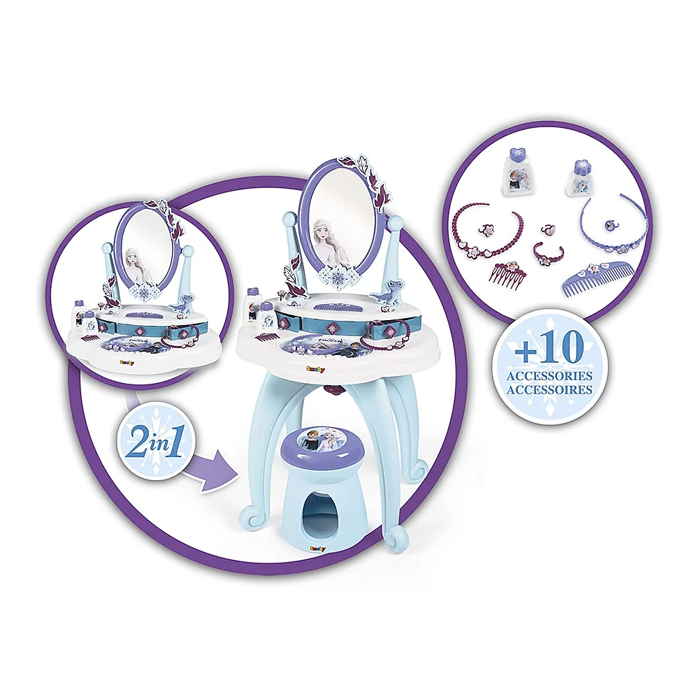 Masuta de machiaj Frozen Hairdresser 2 in 1 - Smoby [3]