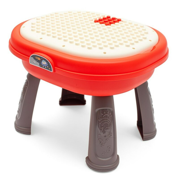 Masuta interactiva, Baby Mix, 2 in 1 pentru bebelusi, Cu lumini si sunete, Partea reversibila pentru Lego Duplo 12 luni+ [3]